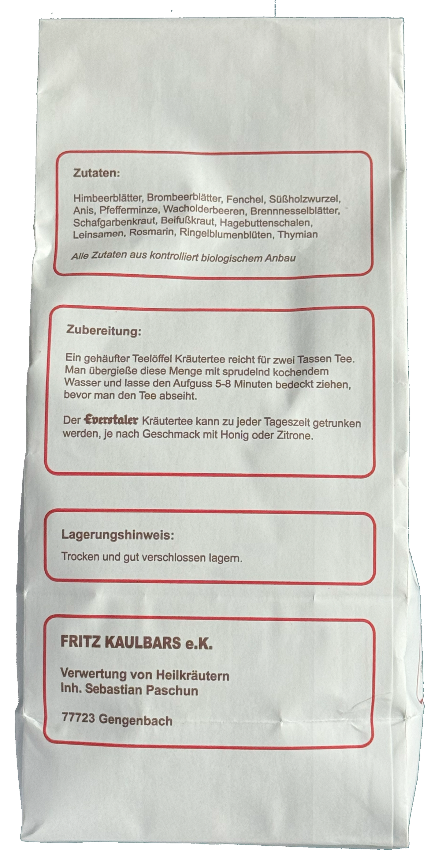 Everstaler Rez. No. 23 tisane bio, 300g