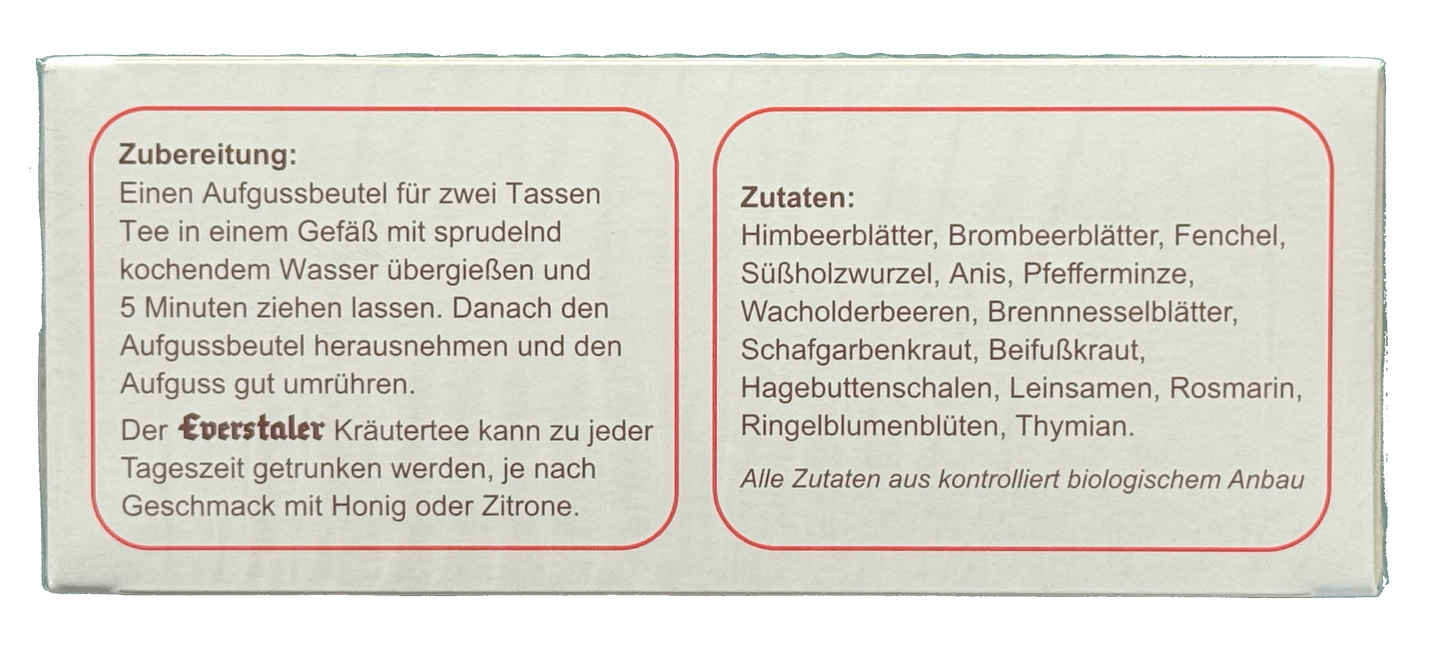 Tisane bio Everstaler Rez.n°23 en sachet infusion, 30g 